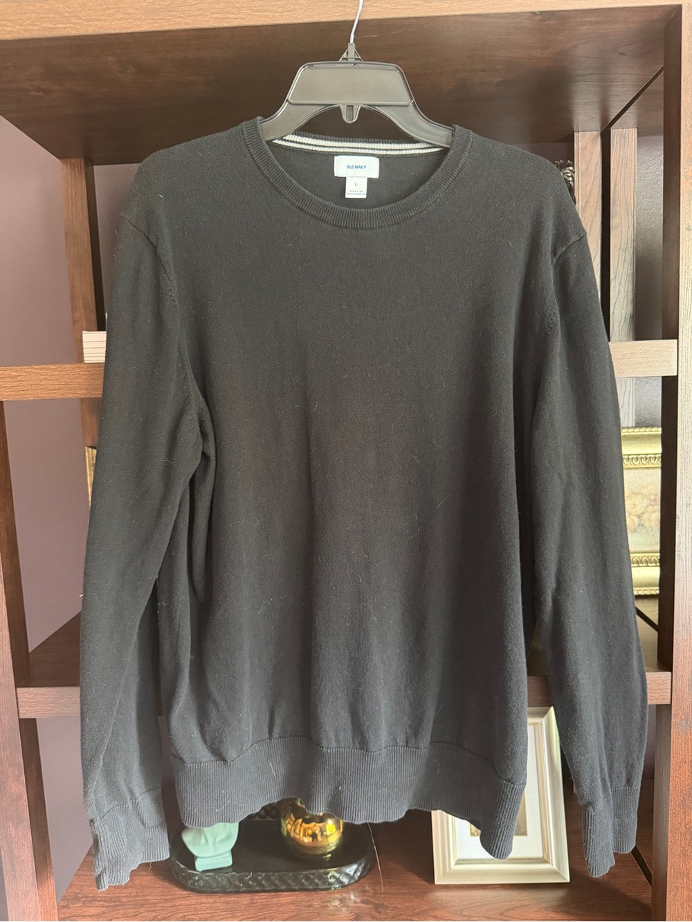 Old Navy Men's Lightweight Black Crewneck Sweater Size Large